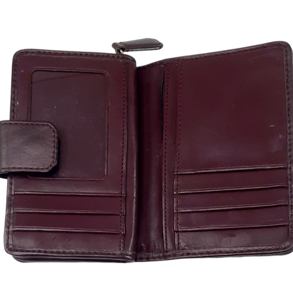 small Coach bifold wallet in a signature C jacquard canvas and dark leather trim - Picture 4 of 6
